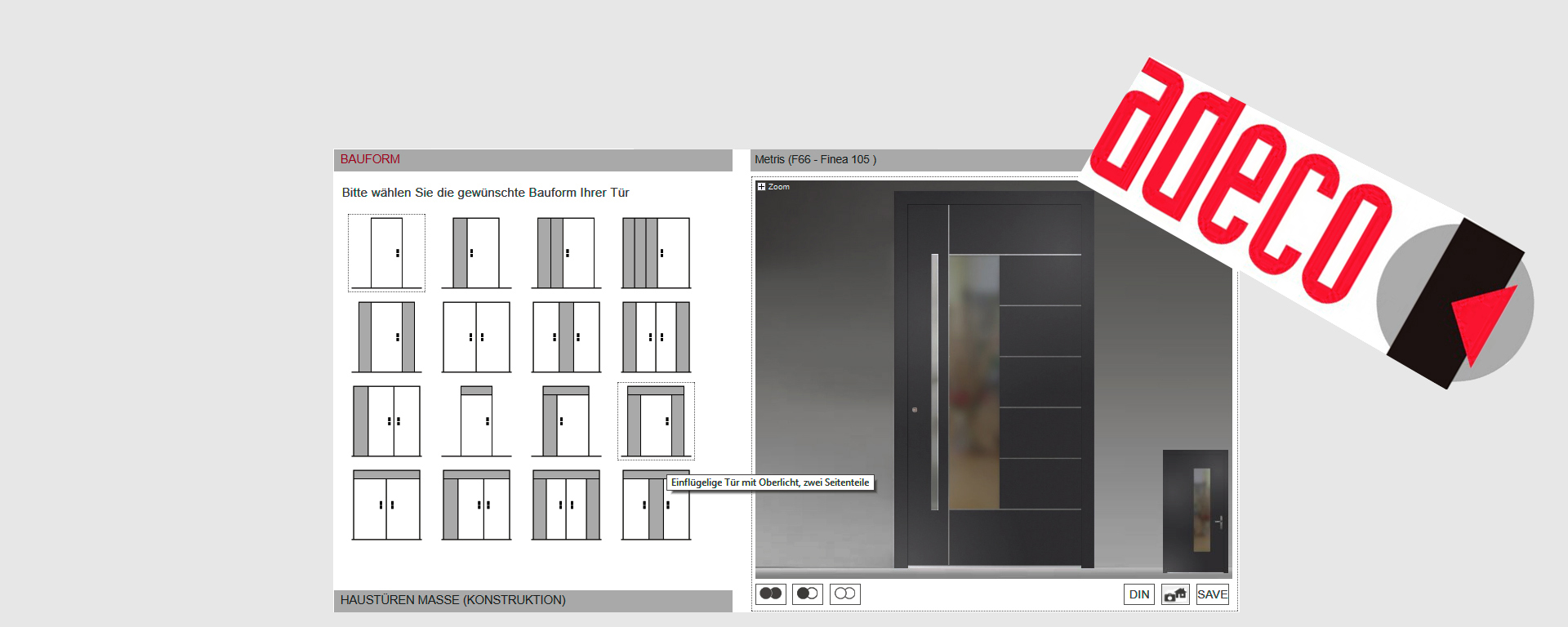 Zum Adoro Haustürkonfigurator